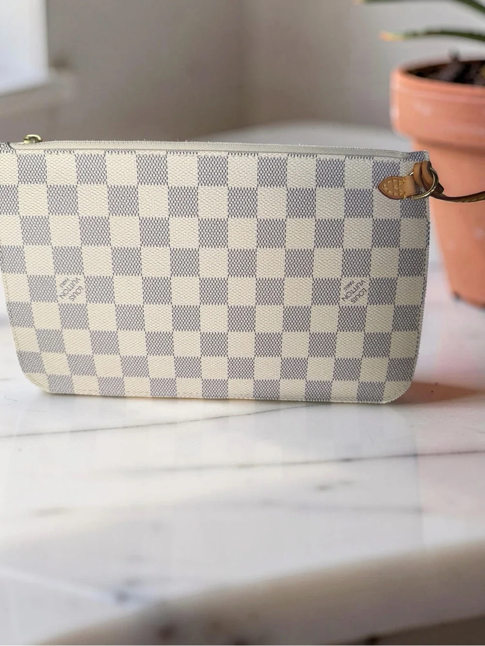 Authentic Preowned Louis Vuitton Damier Azur Neverfull MM Canvas Tote Handbag